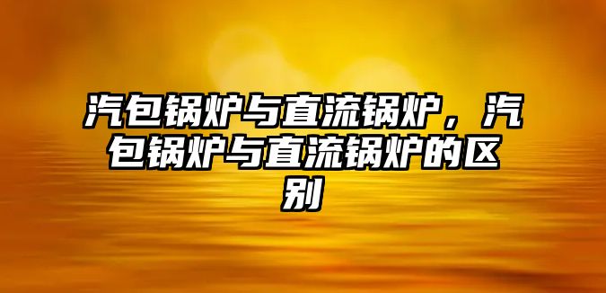 汽包鍋爐與直流鍋爐，汽包鍋爐與直流鍋爐的區別