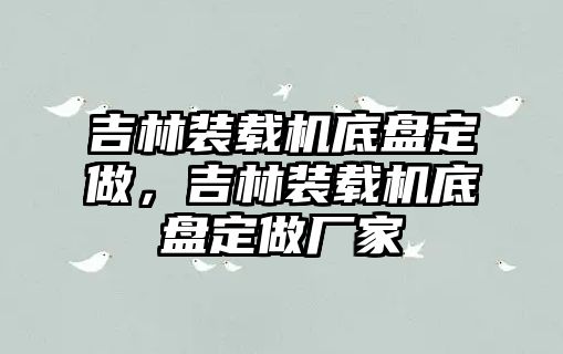 吉林裝載機底盤定做，吉林裝載機底盤定做廠家