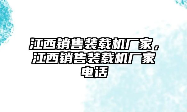 江西銷售裝載機廠家，江西銷售裝載機廠家電話