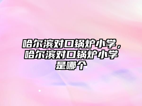 哈爾濱對口鍋爐小學，哈爾濱對口鍋爐小學是哪個