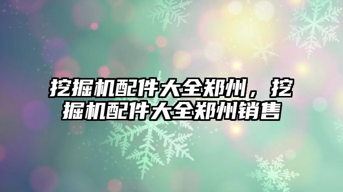 挖掘機配件大全鄭州，挖掘機配件大全鄭州銷售