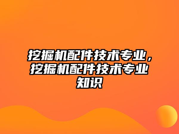 挖掘機配件技術專業，挖掘機配件技術專業知識