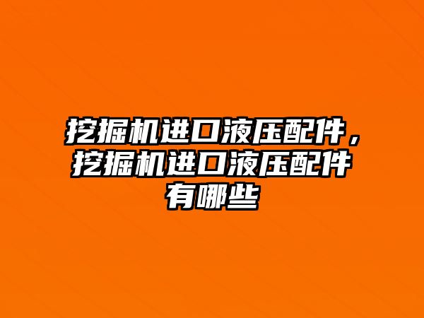 挖掘機進口液壓配件，挖掘機進口液壓配件有哪些