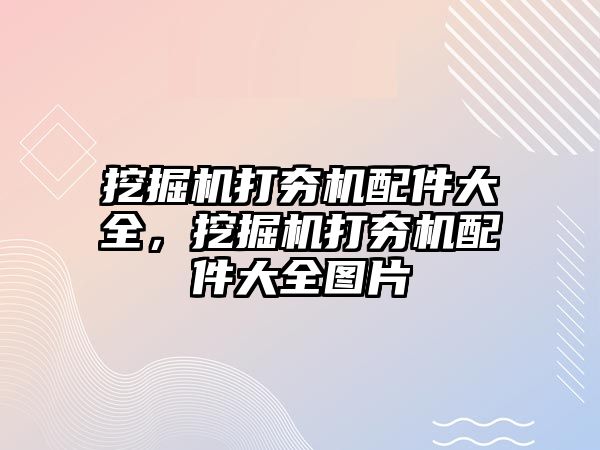 挖掘機打夯機配件大全，挖掘機打夯機配件大全圖片