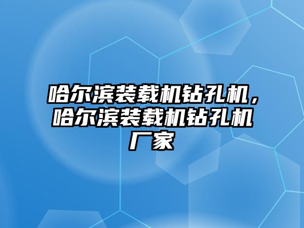 哈爾濱裝載機鉆孔機，哈爾濱裝載機鉆孔機廠家