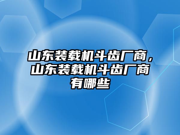 山東裝載機斗齒廠商，山東裝載機斗齒廠商有哪些