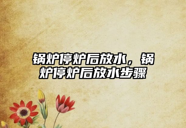 鍋爐停爐后放水，鍋爐停爐后放水步驟