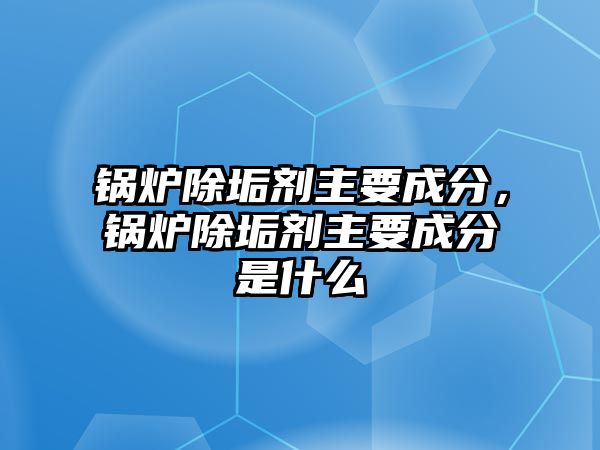 鍋爐除垢劑主要成分，鍋爐除垢劑主要成分是什么