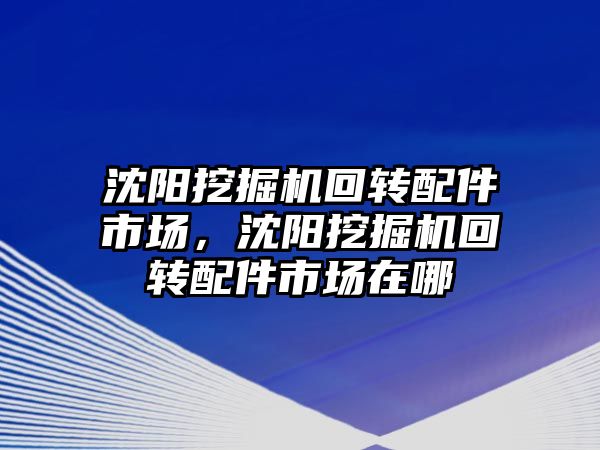 沈陽挖掘機回轉配件市場，沈陽挖掘機回轉配件市場在哪