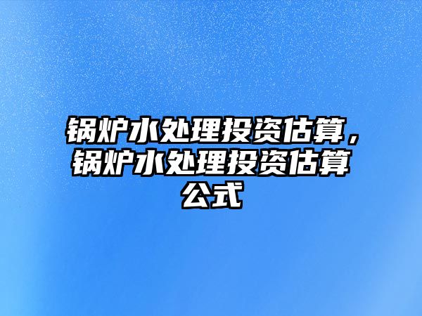 鍋爐水處理投資估算，鍋爐水處理投資估算公式