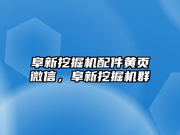 阜新挖掘機配件黃頁微信，阜新挖掘機群