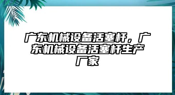 廣東機械設備活塞桿，廣東機械設備活塞桿生產廠家