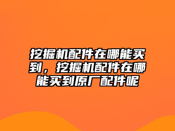 挖掘機配件在哪能買到，挖掘機配件在哪能買到原廠配件呢