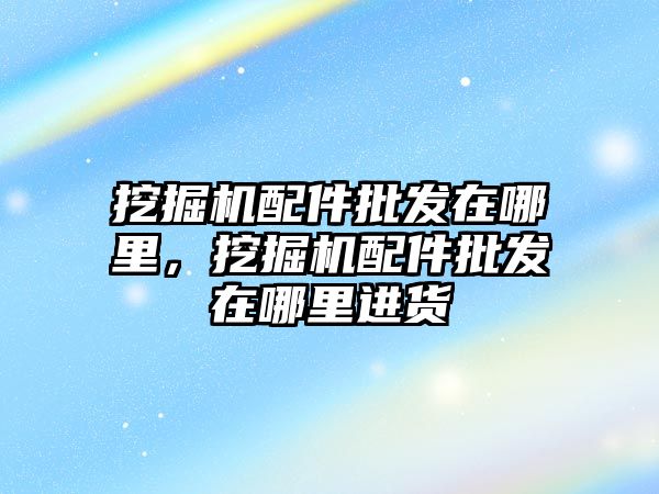 挖掘機配件批發在哪里，挖掘機配件批發在哪里進貨