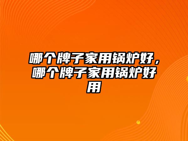 哪個牌子家用鍋爐好，哪個牌子家用鍋爐好用