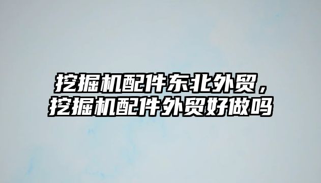 挖掘機配件東北外貿，挖掘機配件外貿好做嗎