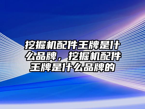 挖掘機配件王牌是什么品牌，挖掘機配件王牌是什么品牌的