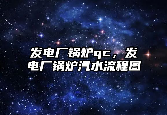 發電廠鍋爐qc，發電廠鍋爐汽水流程圖