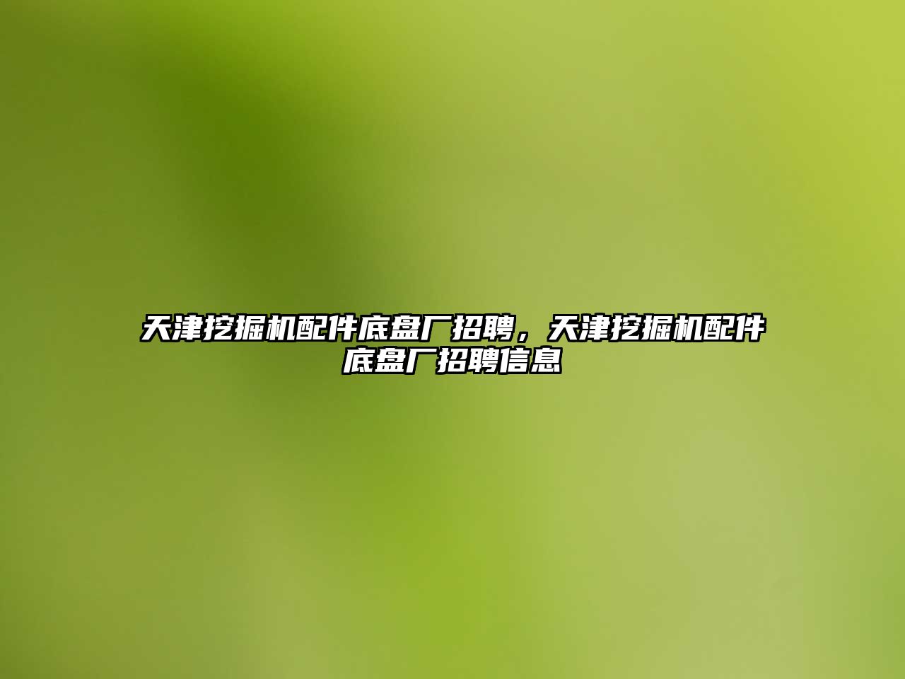 天津挖掘機配件底盤廠招聘，天津挖掘機配件底盤廠招聘信息