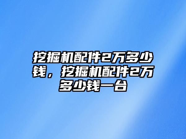 挖掘機配件2萬多少錢，挖掘機配件2萬多少錢一臺