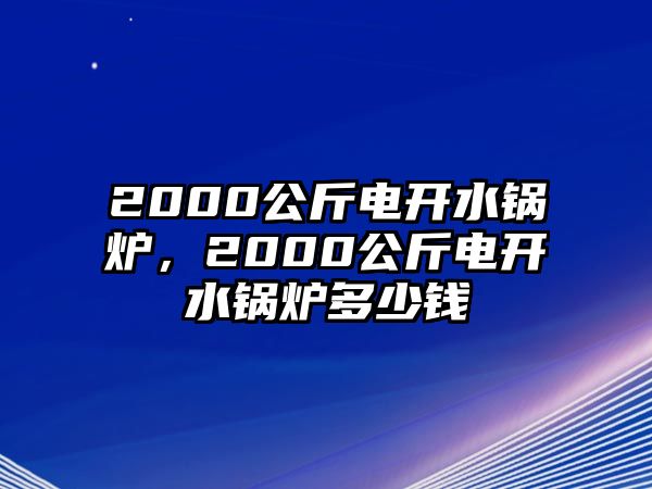 2000公斤電開水鍋爐，2000公斤電開水鍋爐多少錢