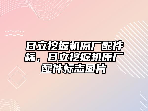 日立挖掘機原廠配件標(biāo)，日立挖掘機原廠配件標(biāo)志圖片