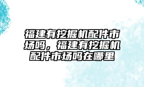 福建有挖掘機(jī)配件市場嗎，福建有挖掘機(jī)配件市場嗎在哪里