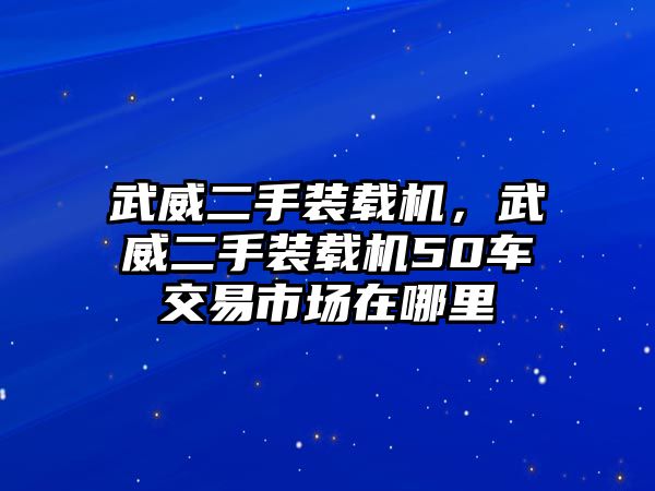 武威二手裝載機(jī)，武威二手裝載機(jī)50車(chē)交易市場(chǎng)在哪里