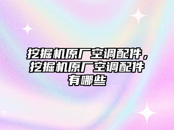 挖掘機(jī)原廠空調(diào)配件，挖掘機(jī)原廠空調(diào)配件有哪些