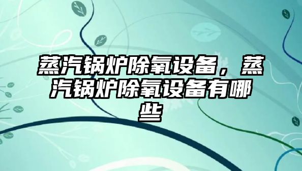 蒸汽鍋爐除氧設備，蒸汽鍋爐除氧設備有哪些