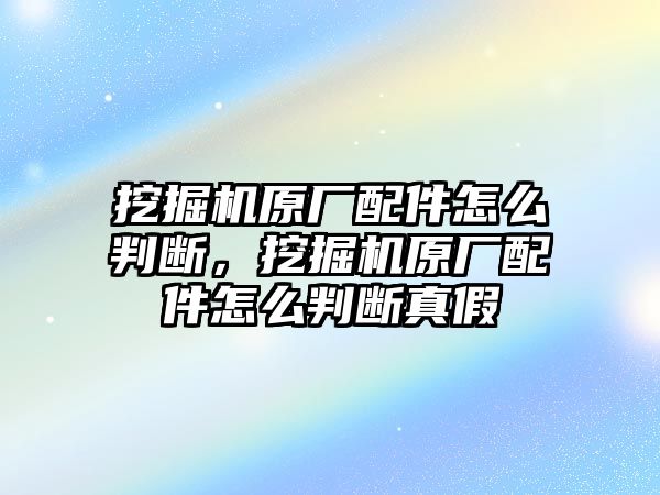 挖掘機原廠配件怎么判斷，挖掘機原廠配件怎么判斷真假