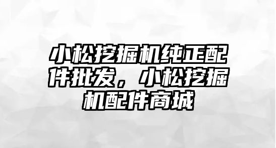 小松挖掘機純正配件批發，小松挖掘機配件商城