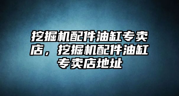 挖掘機配件油缸專賣店，挖掘機配件油缸專賣店地址