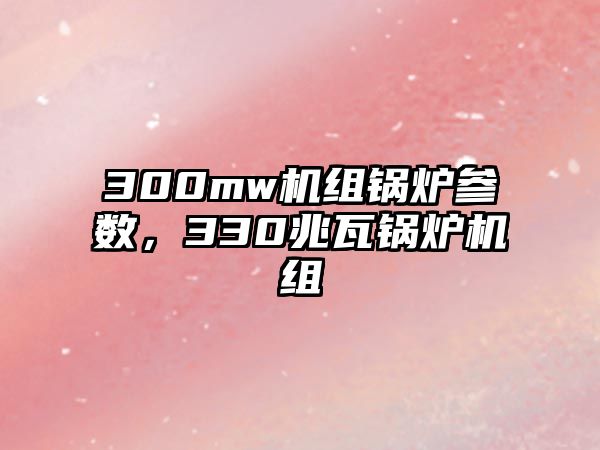 300mw機(jī)組鍋爐參數(shù)，330兆瓦鍋爐機(jī)組