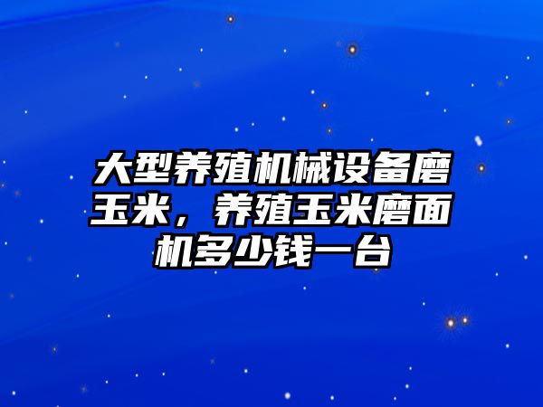 大型養殖機械設備磨玉米，養殖玉米磨面機多少錢一臺