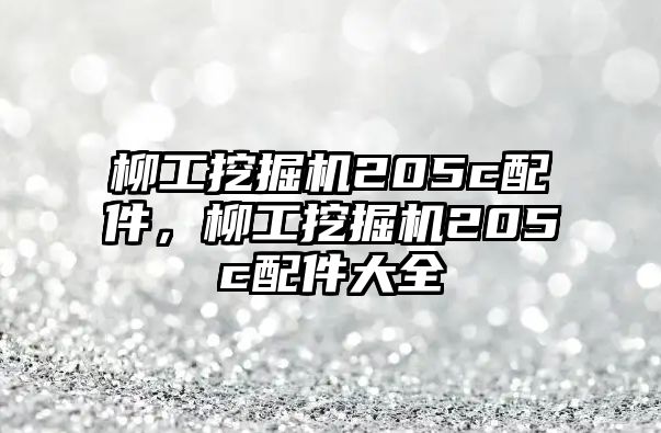 柳工挖掘機205c配件，柳工挖掘機205c配件大全