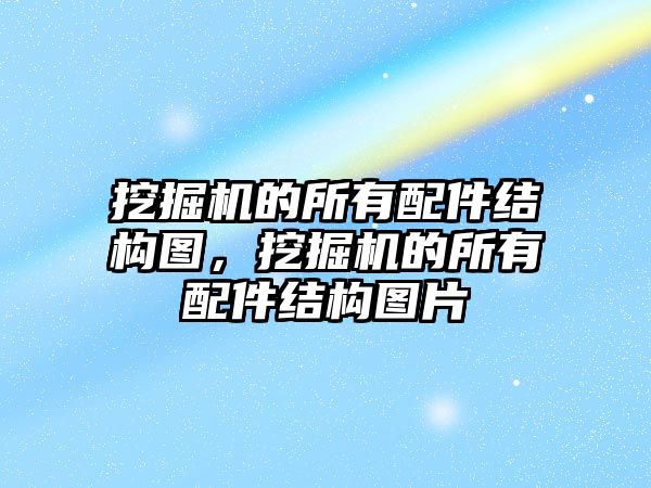 挖掘機的所有配件結構圖，挖掘機的所有配件結構圖片