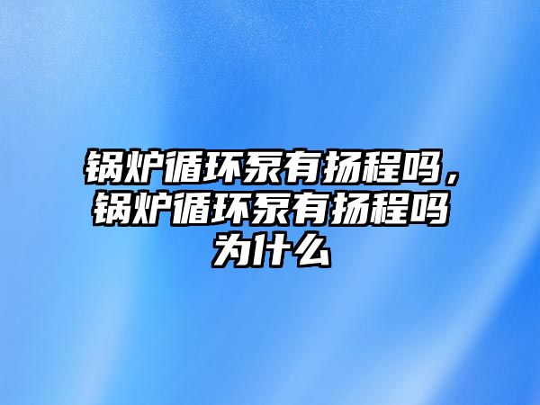 鍋爐循環泵有揚程嗎，鍋爐循環泵有揚程嗎為什么