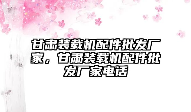 甘肅裝載機配件批發廠家，甘肅裝載機配件批發廠家電話