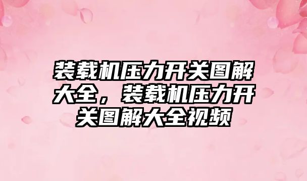 裝載機壓力開關圖解大全，裝載機壓力開關圖解大全視頻