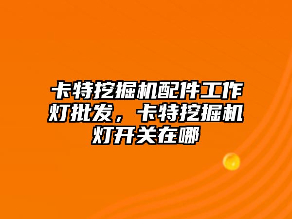 卡特挖掘機配件工作燈批發，卡特挖掘機燈開關在哪