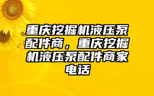 重慶挖掘機液壓泵配件商，重慶挖掘機液壓泵配件商家電話