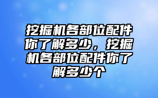 挖掘機各部位配件你了解多少，挖掘機各部位配件你了解多少個