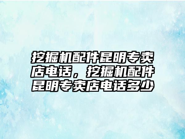 挖掘機配件昆明專賣店電話，挖掘機配件昆明專賣店電話多少