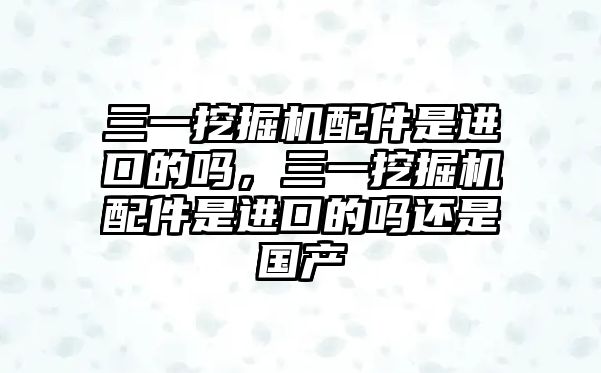 三一挖掘機配件是進口的嗎，三一挖掘機配件是進口的嗎還是國產