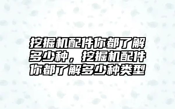 挖掘機(jī)配件你都了解多少種，挖掘機(jī)配件你都了解多少種類型