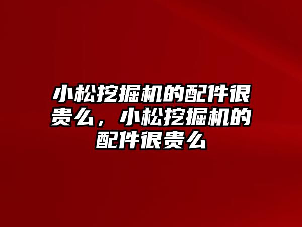 小松挖掘機的配件很貴么，小松挖掘機的配件很貴么