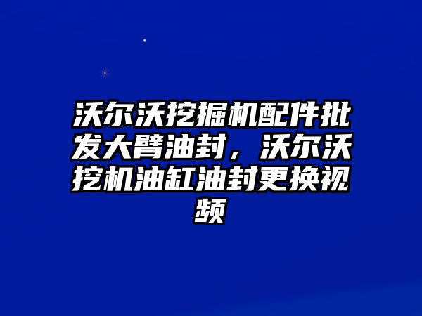 沃爾沃挖掘機配件批發大臂油封，沃爾沃挖機油缸油封更換視頻