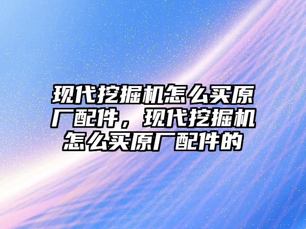 現代挖掘機怎么買原廠配件，現代挖掘機怎么買原廠配件的