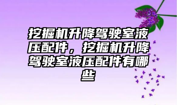 挖掘機升降駕駛室液壓配件，挖掘機升降駕駛室液壓配件有哪些